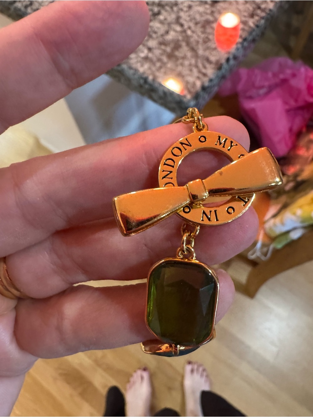 My flat in London Multicolor Gemstone Link Bracelet in Gold - Picture 2 of 3